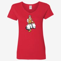 Ladies' Heavy Cotton™ V-Neck T-Shirt Thumbnail