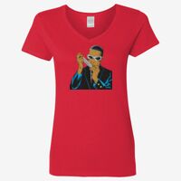 Ladies' Heavy Cotton™ V-Neck T-Shirt Thumbnail