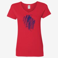 Ladies' Heavy Cotton™ V-Neck T-Shirt Thumbnail