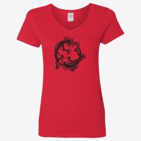 Ladies' Heavy Cotton™ V-Neck T-Shirt Thumbnail