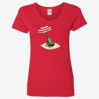 Ladies' Heavy Cotton™ V-Neck T-Shirt Thumbnail