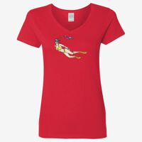 Ladies' Heavy Cotton™ V-Neck T-Shirt Thumbnail