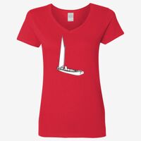 Ladies' Heavy Cotton™ V-Neck T-Shirt Thumbnail