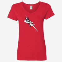 Ladies' Heavy Cotton™ V-Neck T-Shirt Thumbnail