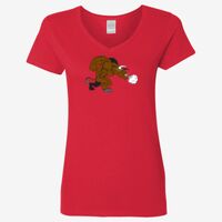 Ladies' Heavy Cotton™ V-Neck T-Shirt Thumbnail