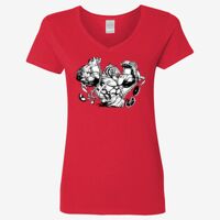 Ladies' Heavy Cotton™ V-Neck T-Shirt Thumbnail