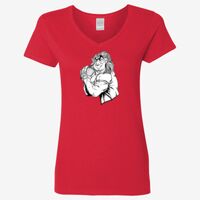 Ladies' Heavy Cotton™ V-Neck T-Shirt Thumbnail