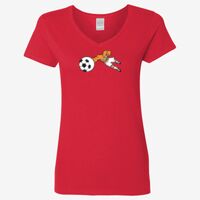 Ladies' Heavy Cotton™ V-Neck T-Shirt Thumbnail