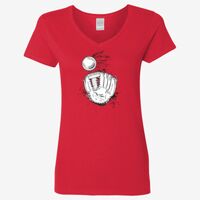 Ladies' Heavy Cotton™ V-Neck T-Shirt Thumbnail